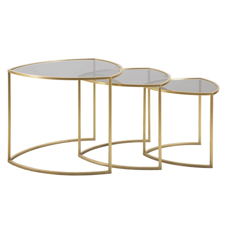 Tavolinetti Da Caffe' Triangle Set 3 Pz cm ø 60x50-50x45-40x40