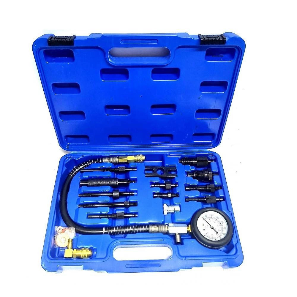 Trade Shop - Kit 15 Pezzi Tester Compressione Motori Diesel Prova Compressione -