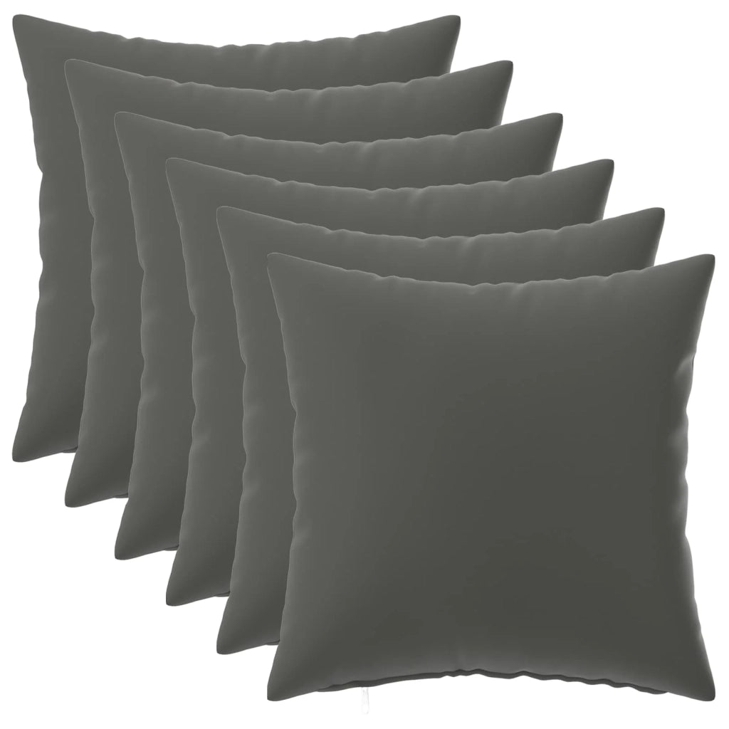 Federa 6 pcs HEERLEN Antracite 40 x 40 cm Poliestere 908549
