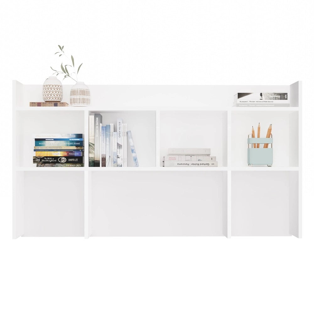 Alzata per biurka 130 cm bianco libreria per libri documenti