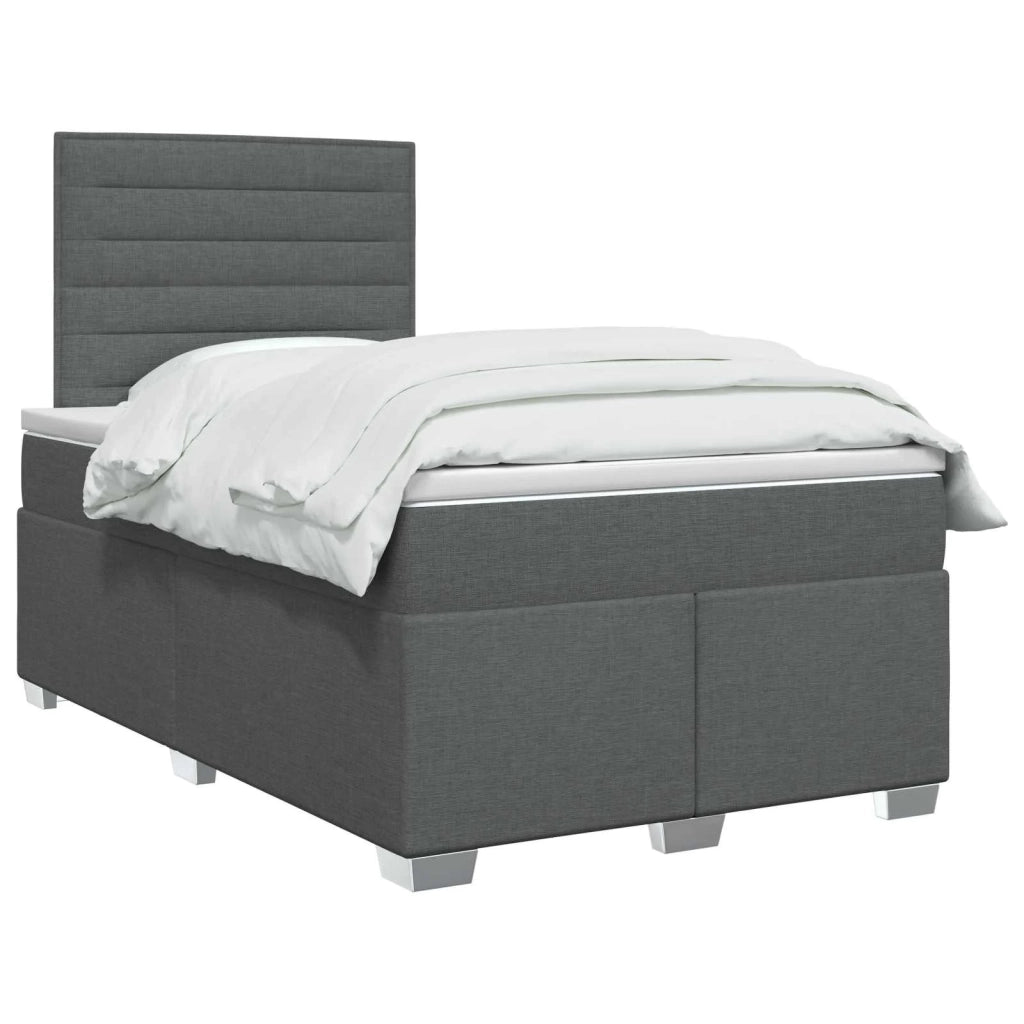 Letto box spring con materasso Grigio Scuro 120 x 190 cm 3454818