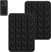Supporti di silicone per smartphone, doppia faccia, mobile, 2 pezzi, Nero
