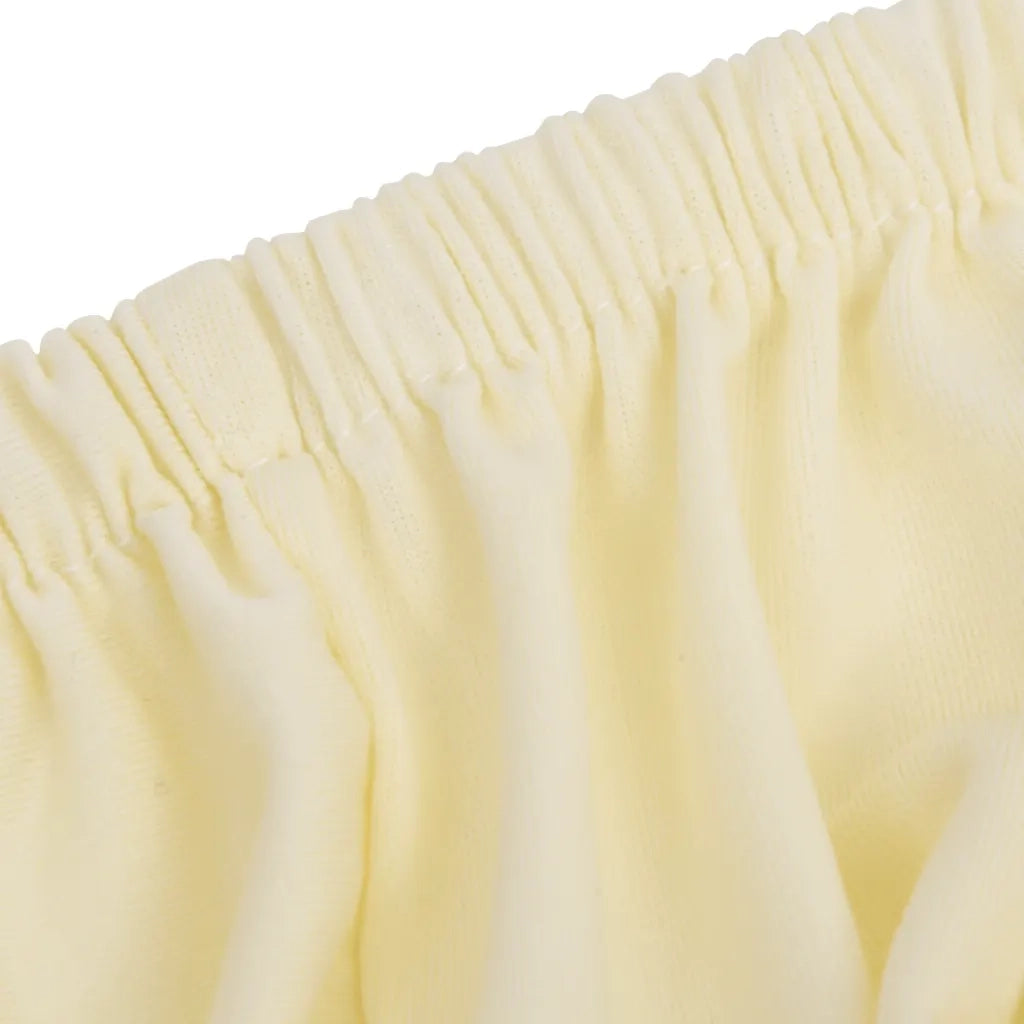 Fodera Elasticizzata Divano 4 Posti-Copridivano Elasticizzato in Jersey Poliestere Crema