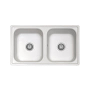 Lavello 86x50 cm 2 vasche bianco Samet