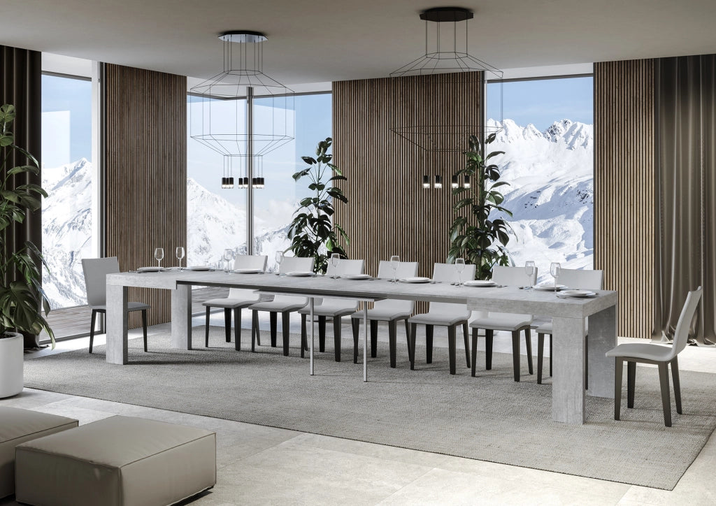 Tavolo allungabile 90x130/390 cm Roxel Cemento