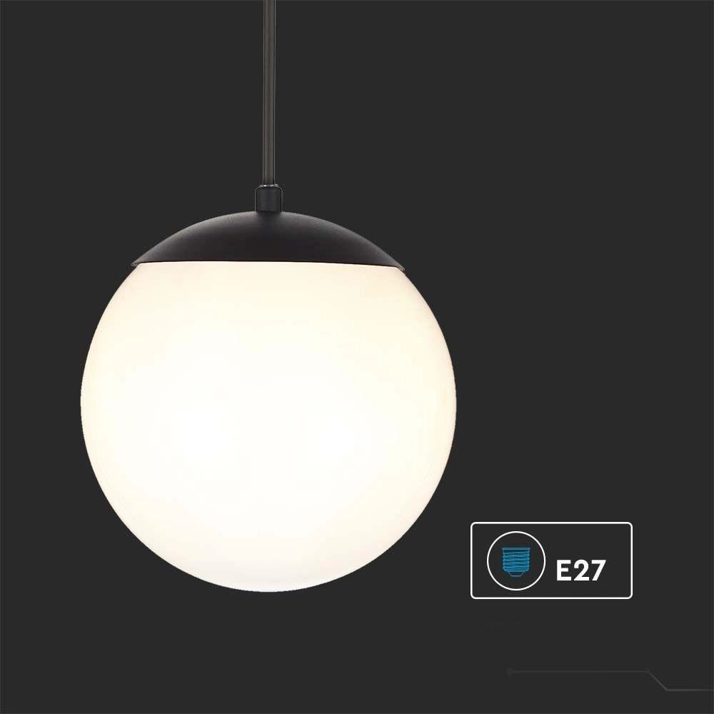 Lampada esterna a sospensione sfera bianca E27 IP44
