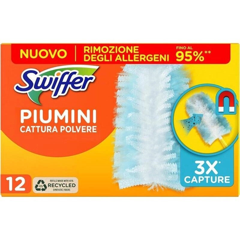 SWIFFER DUSTER PIUMINI CATTURAPOLVERE RICARICA 12 PEZZI