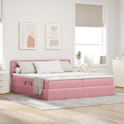 Letto con Contenitore con materasso Rosa 100 x 200 cm