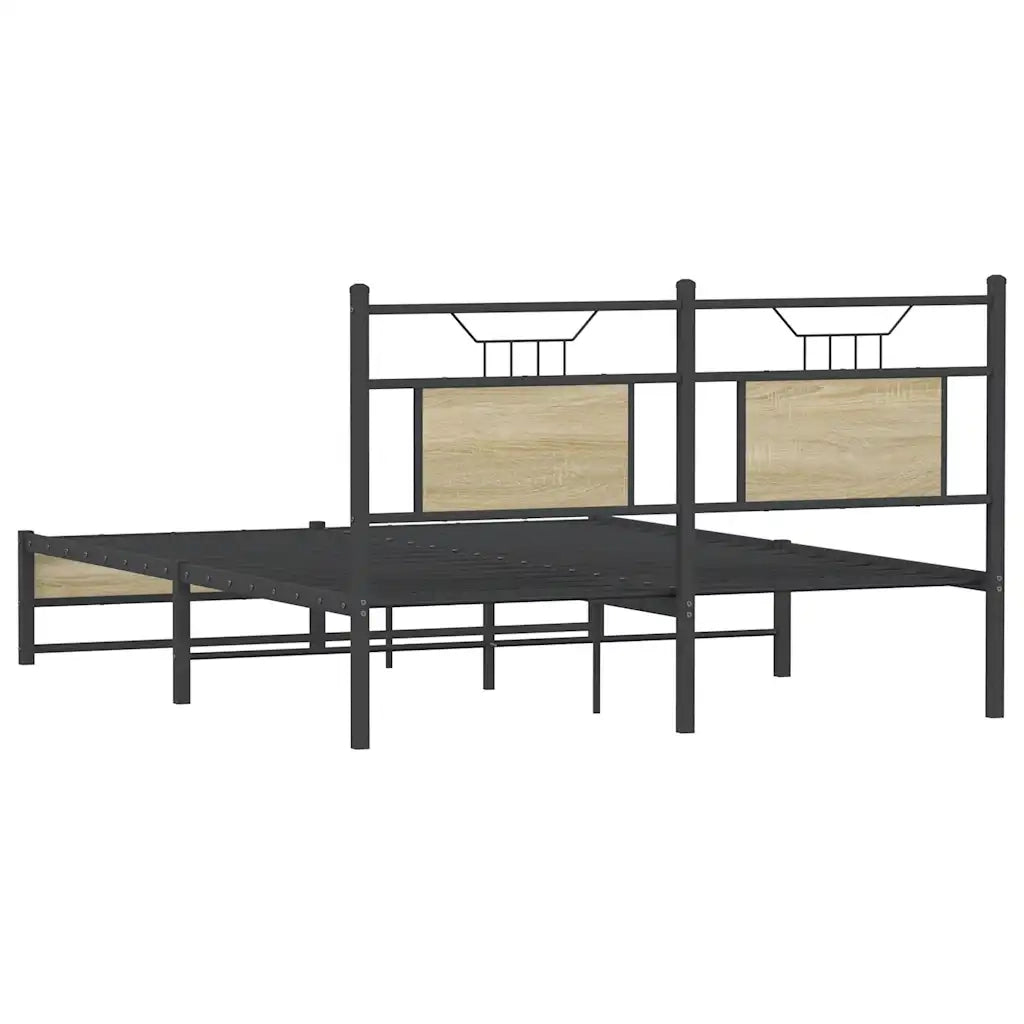 Giroletto senza Materasso-Struttura Letto Rovere Sonoma 140x200cm in Truciolato 870047