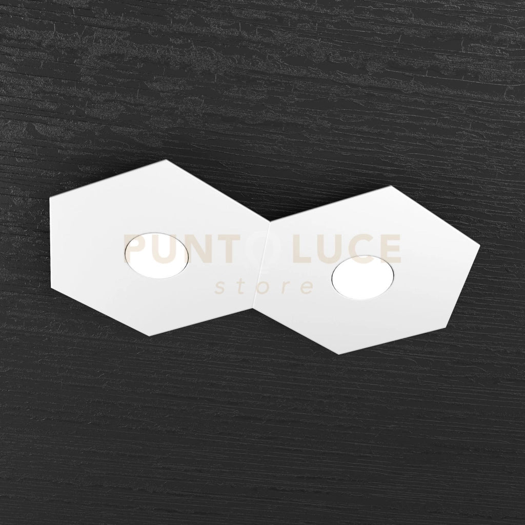 HEXAGON APPLIQUE-PLAFONIERA 2 LUCI BIANCO 1142-2L-BI