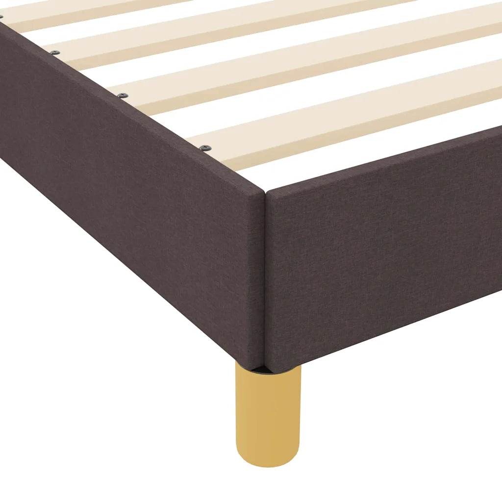 Letto a molle con materasso Marrone Scuro 100 x 200 cm Tessuto 3398545