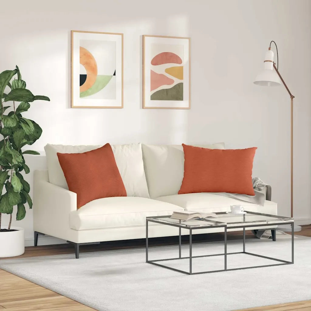Cuscini da Divano 2 pcs Rosso Arancio 70 x 50 cm 42013781