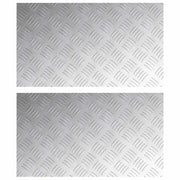 Gradini per Scale 2 pz | Tappetini per scale autoadesivi Argento 70 x 40 cm Alluminio