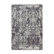 Tappeto vintage River 120 in cotone jacquard grigio antracite