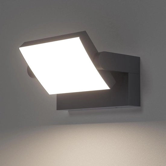 Lampada da Parete LED a 24 W - Impermeabile - Rotativa - Nero Carbone - IP65