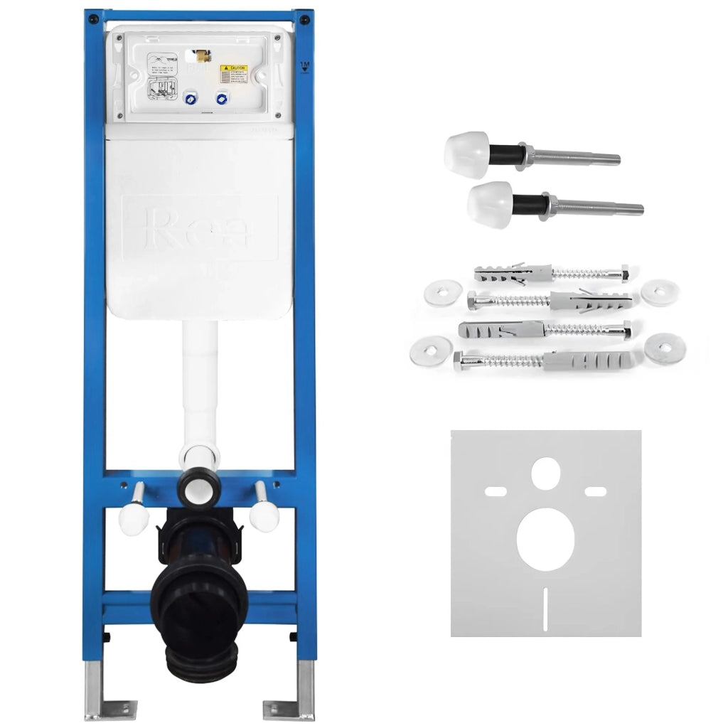 Set Telaio Da Incasso Per Wc Slim 024n Con Pulsante Hd Black