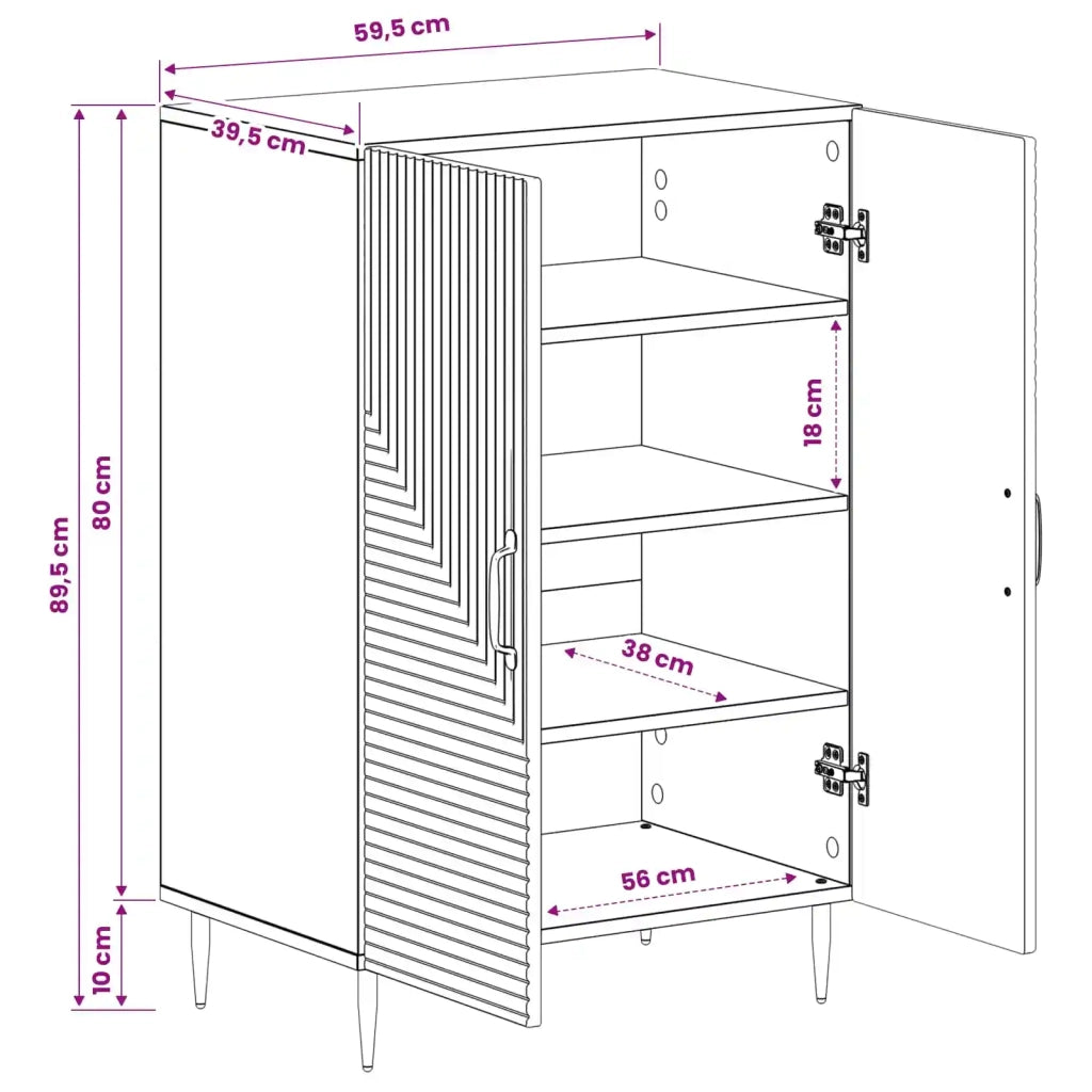 Mobile per scarpe HAARLEM 59,5 x 39,5 x 89,5 cm 896874