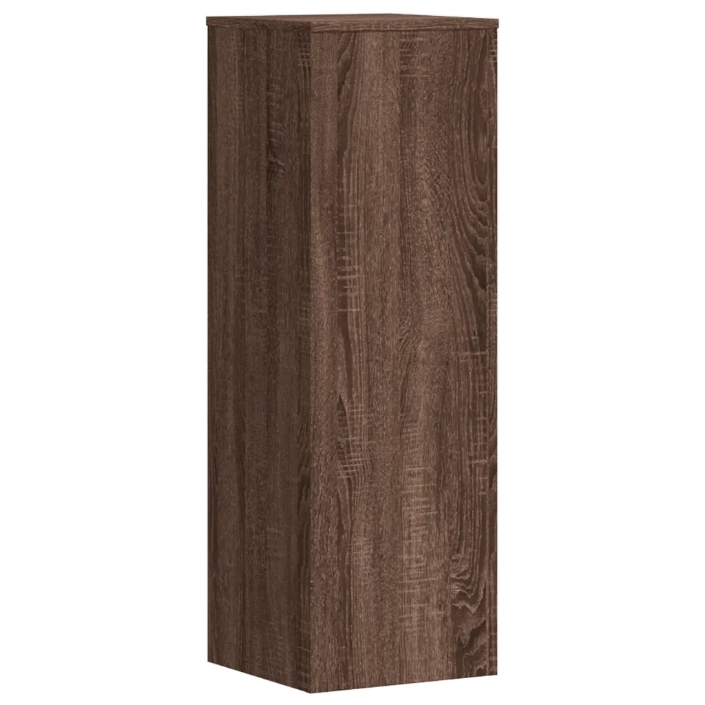 Supporti per Piante 2 pz Rovere Marrone 33x33x100cm Multistrato