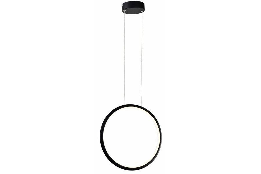 Lampada a sospensione Ragi anello nero Ø33 LED 18W