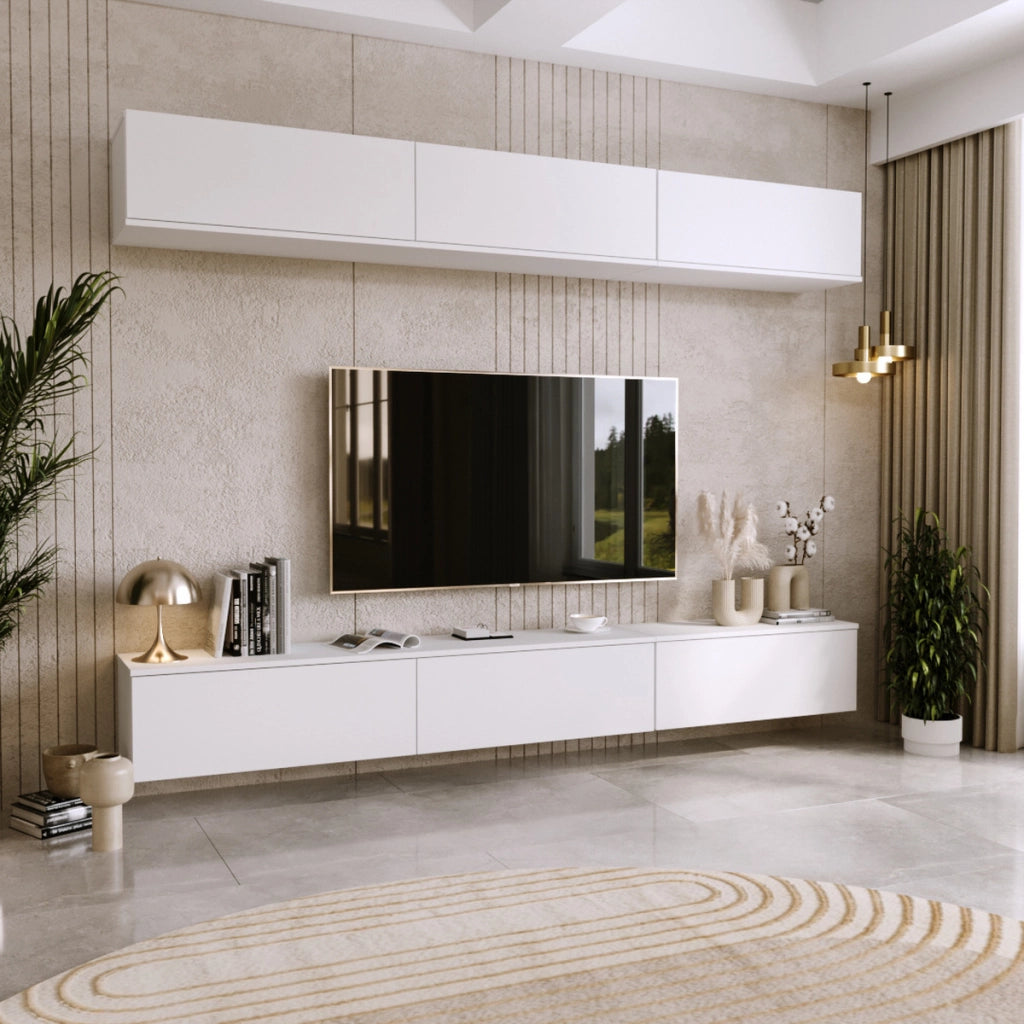 Mobile TV Sospeso Nicole 80 cm Bianco