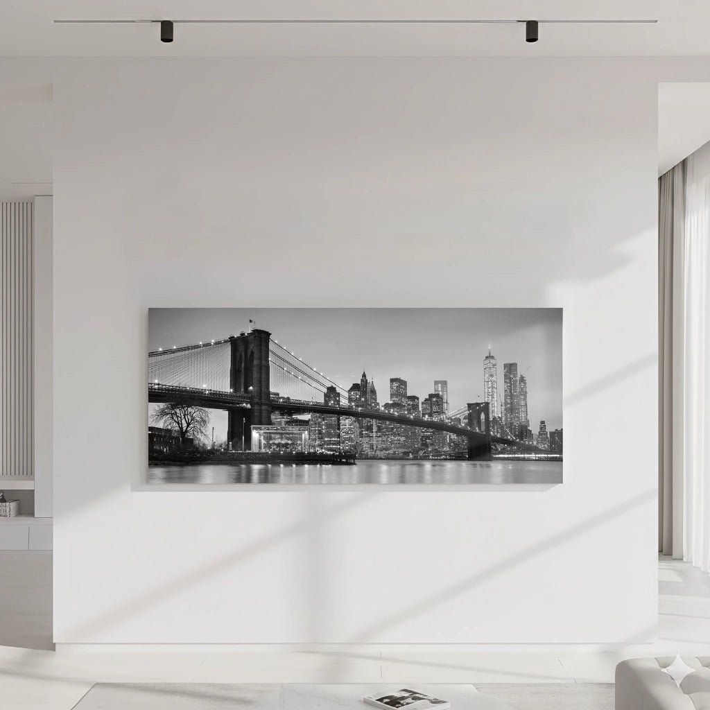 Quadro Moderno su Tela per Soggiorno e Camera da Letto 40x120 cm - Stampa Professionale su Telaio in Legno con Gancio Integrato - Dipinto Panoramico Decorativo da Parete. ASS6-DIS2