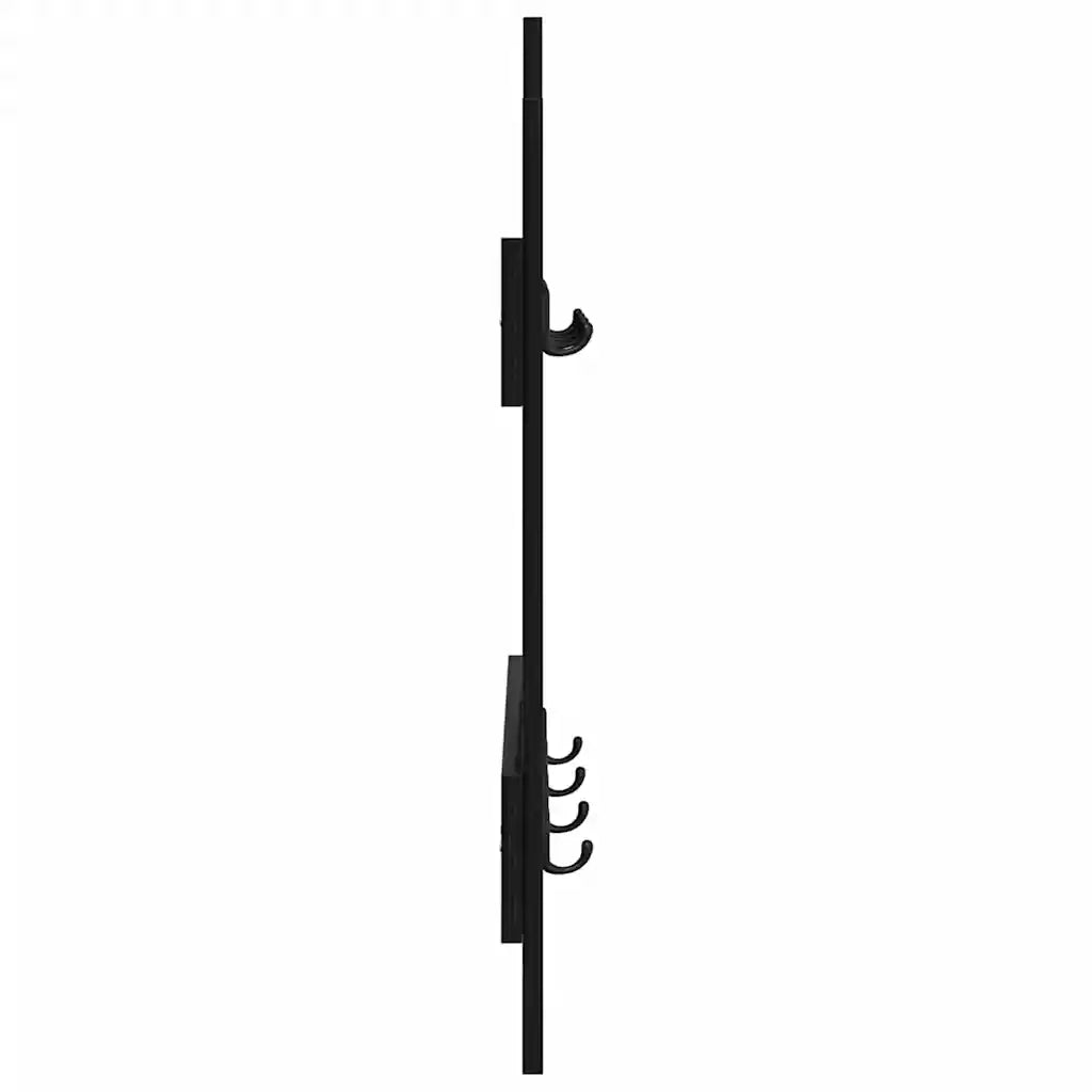 Appendiabiti a muro A parete Rovere Nero 60 x 3 x 82 cm 874476