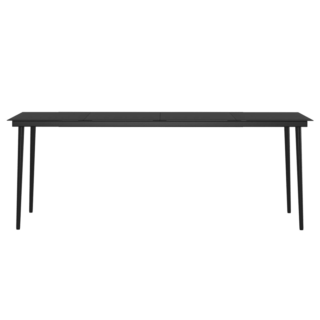 Set da Pranzo da Giardino con Cuscini 9 pz Marrone e Nero 3099322