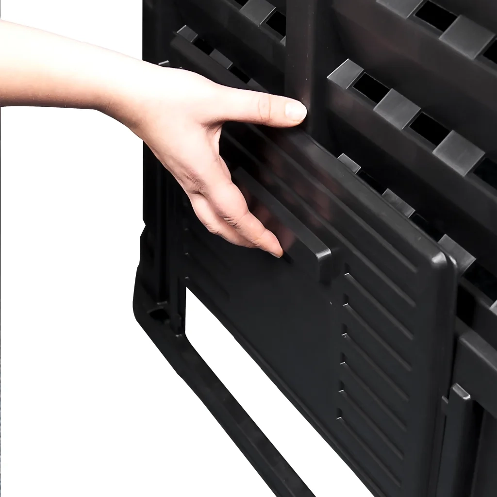 Compostiera da Giardino Nera 93,3x93,3x80 cm 480 L 146276