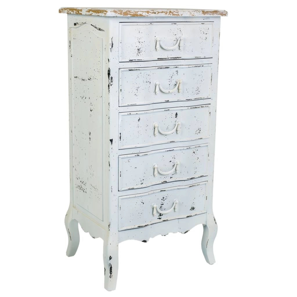 Settimanale in legno bianco 50x40x98