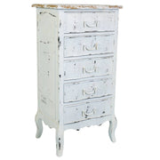 Settimanale in legno bianco 50x40x98