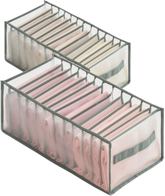 Organizzatore per armadio Organizzatori per abbigliamento Scatole di conservazione - 2 pezzi Scatole di conservazione per armadio Organizzatore per armadio Ripiegabile e lavabile per pantaloni 12 compartimenti
