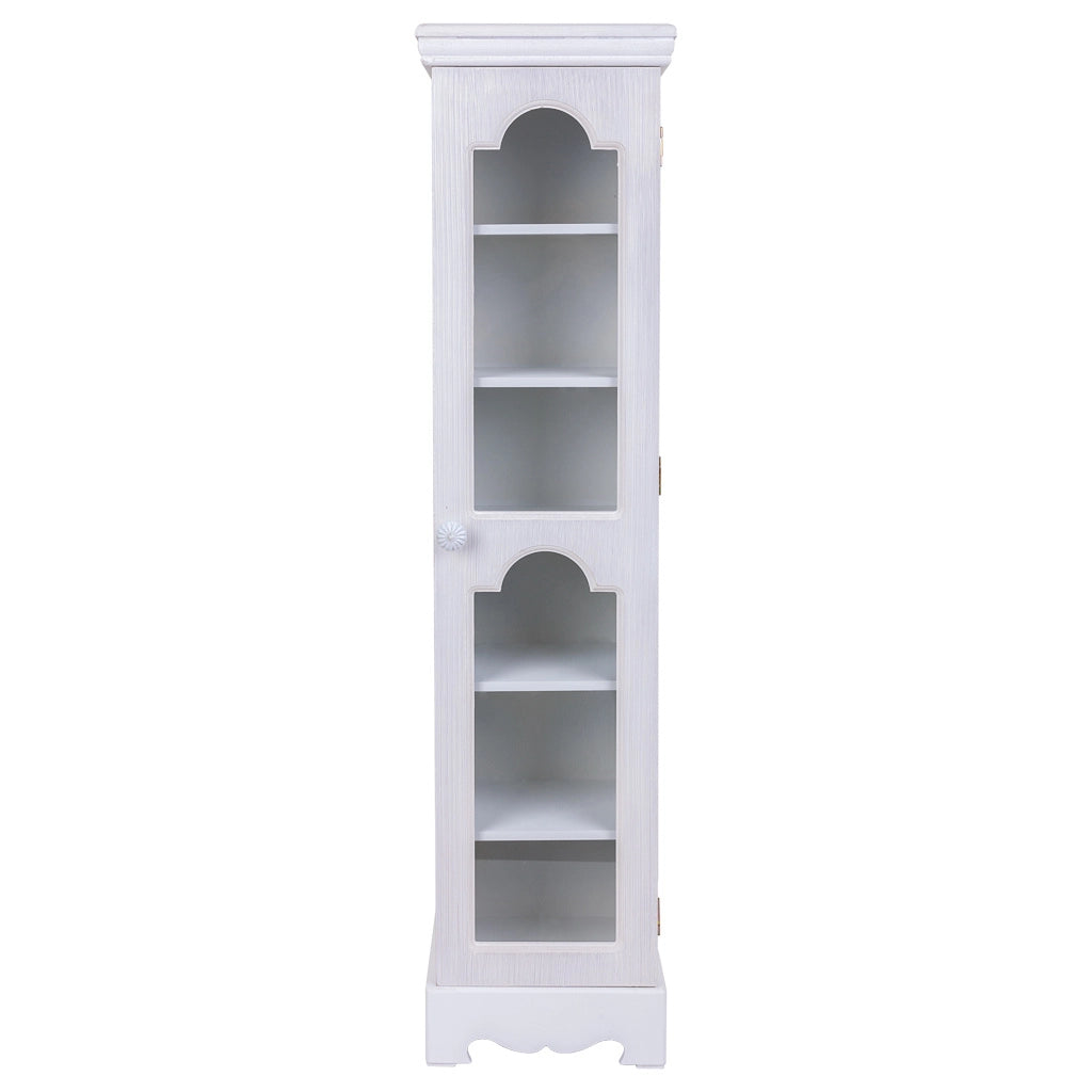 Vetrina in legno 1 anta bianca 24x20x98,5