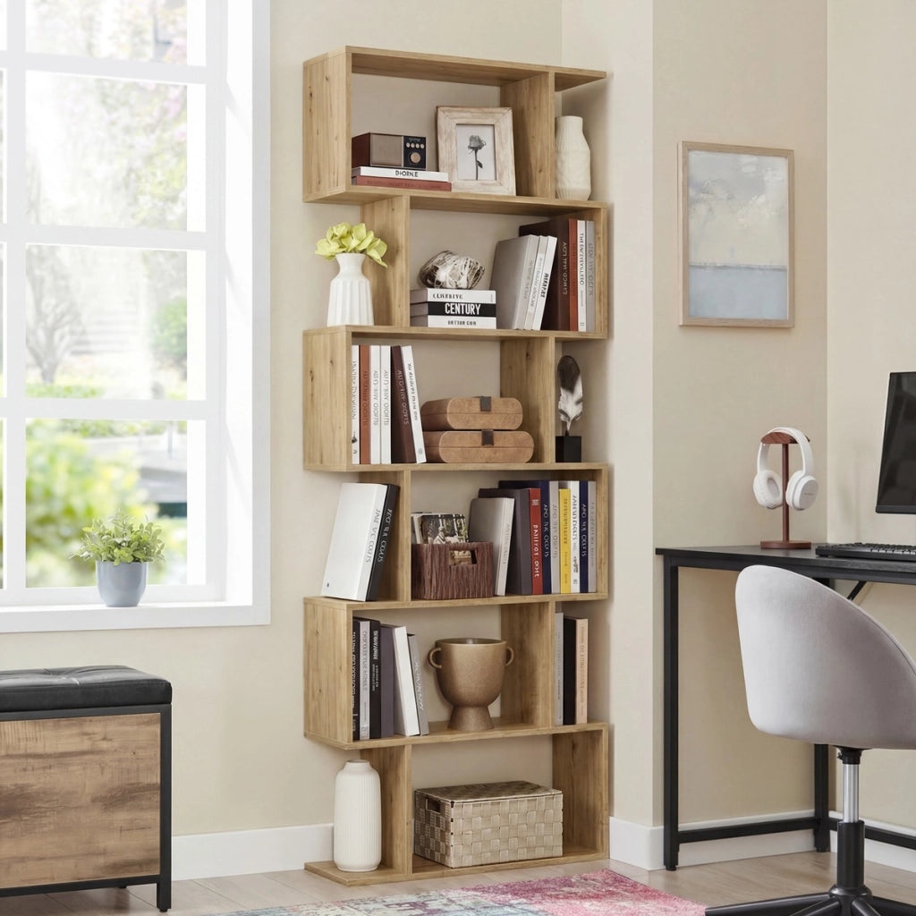 Libreria moderna a ripiani aperti Artisan in rovere