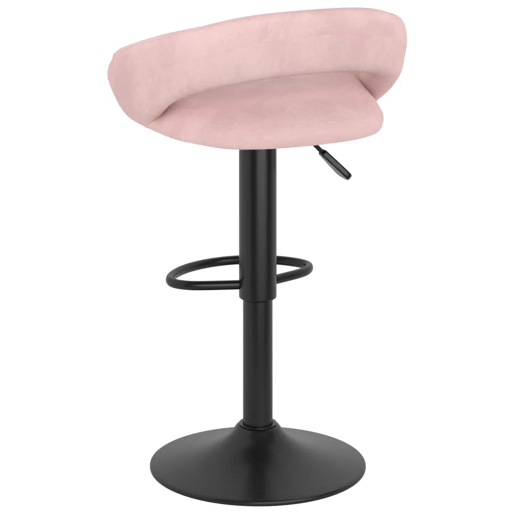 Sgabelli da Bar 2 pz Rosa in Velluto 333274