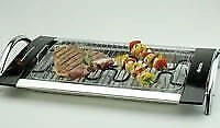 Ariete 732 Churrasco Grill, Barbecue elettrico, 2000 W, Doppia Griglia in acciaio cromato, Regolazione temperatura, Grigio