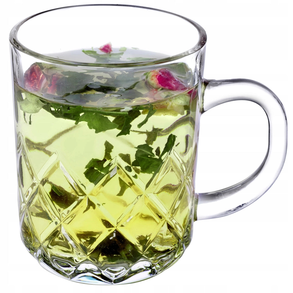 Set di 12 bicchieri da tè e caffè KADAX da 230 ml con manico.