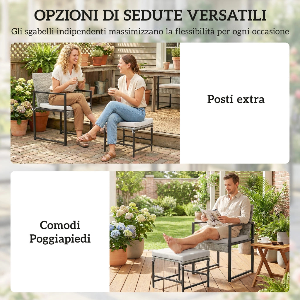 Set poltrone per esterno ¨C Minimal ¨C 11 pezzi, grigio