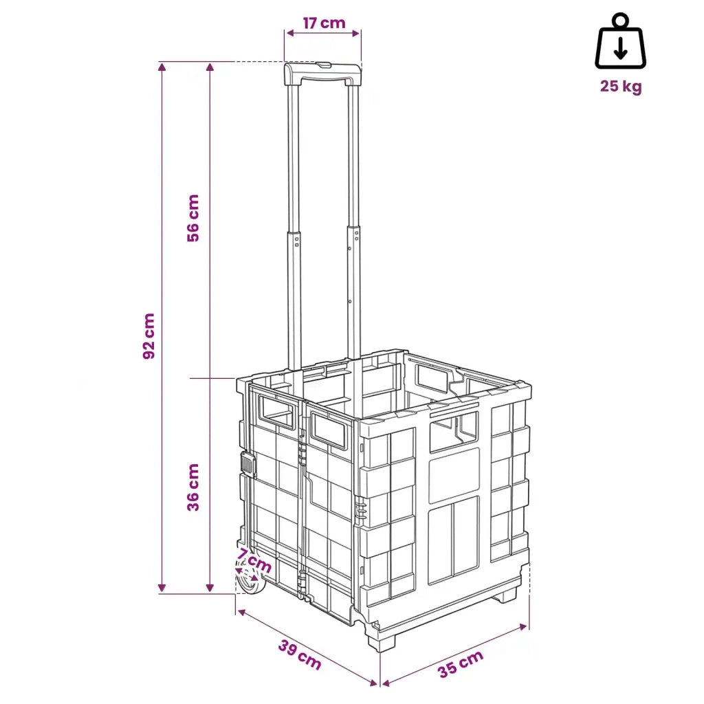 Carrello Nero e Rosso 35 x 39 x 92 cm PP ed elastomero 42033393