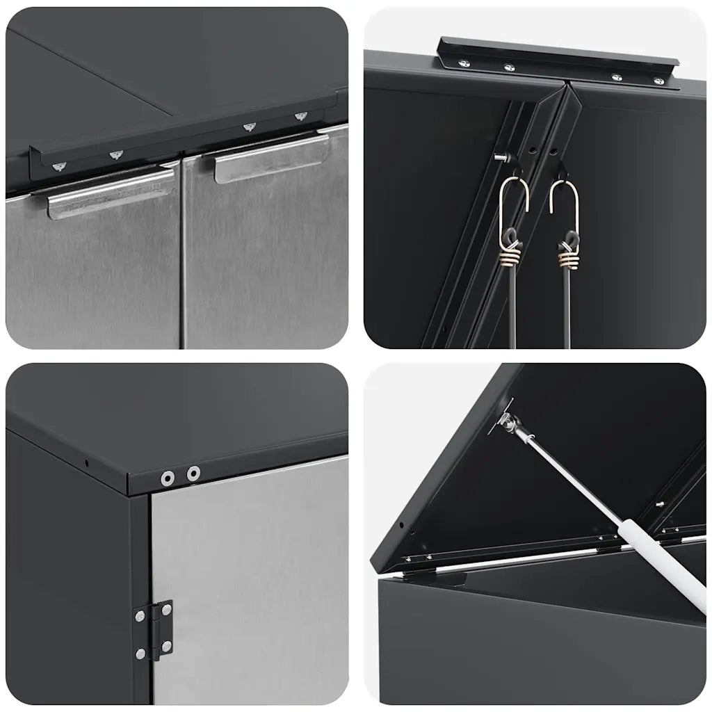 Contenitore per Rifiuti per 3 Bidoni 340 x 77.5 x 115.5 cm 3394782