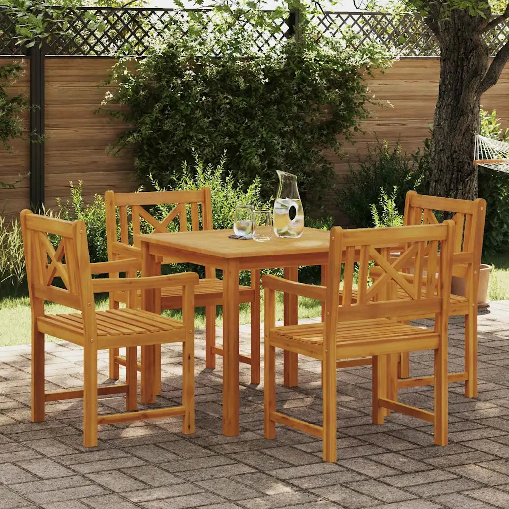 Set da Pranzo per Giardino 5 pcs Marrone 3375657
