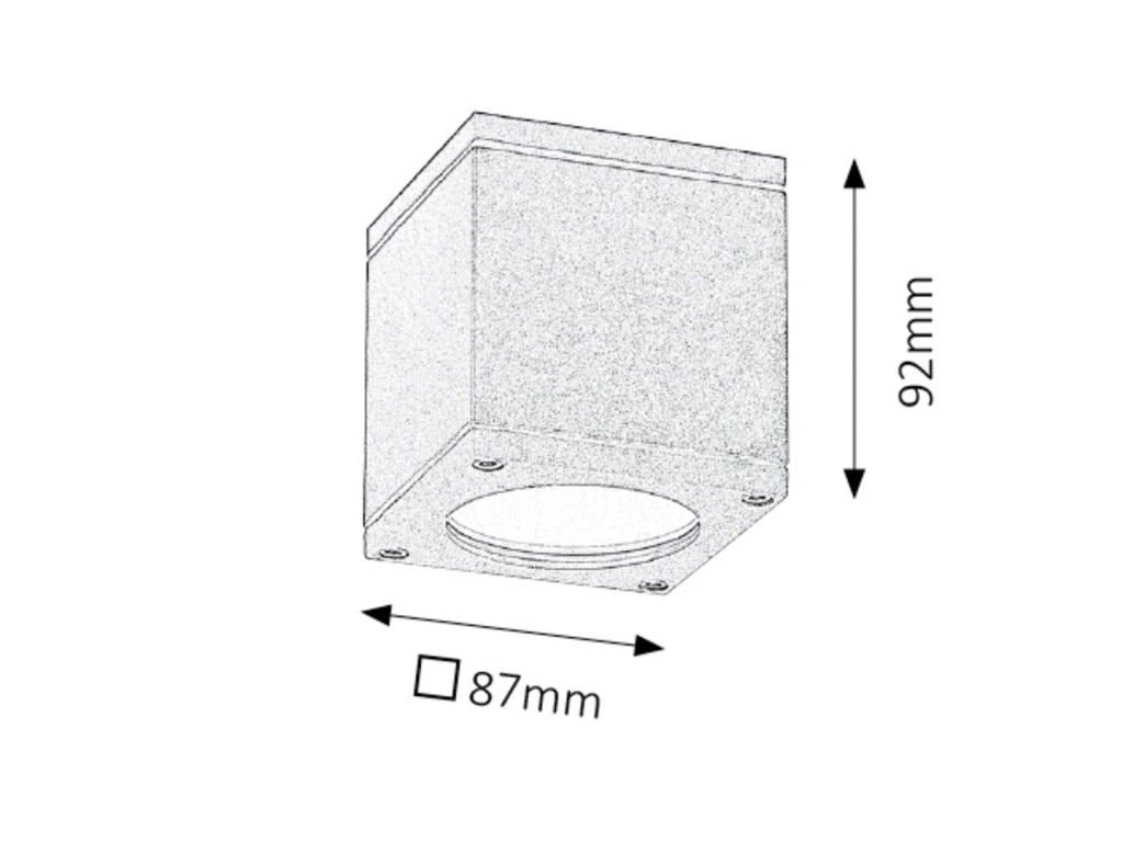 Spot soffitto esterno quadrato GU10 Akron antracite Rabalux