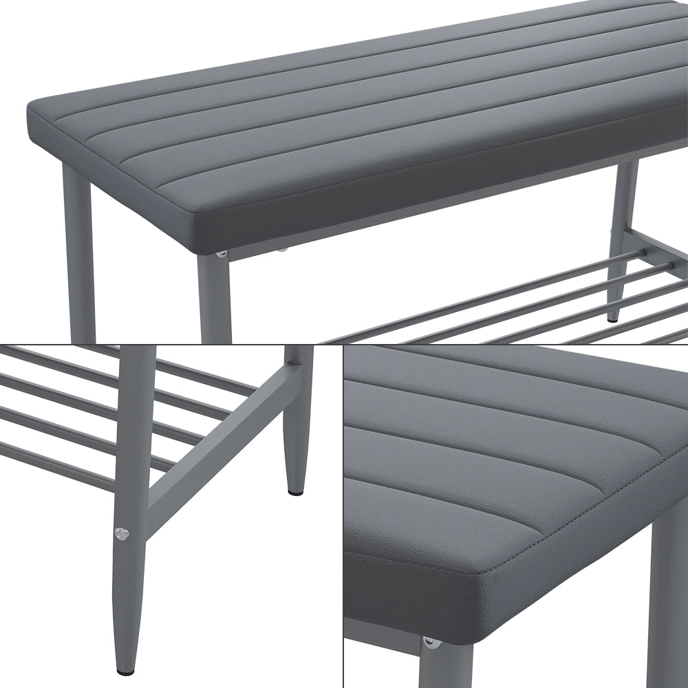 Vicco panca ad angolo Grigio 85 x 35 cm