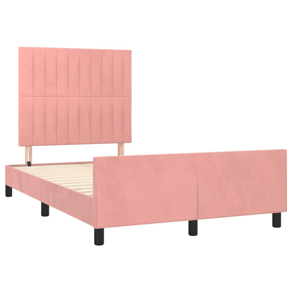 Giroletto senza Materasso Rosa 120x190 cm Velluto