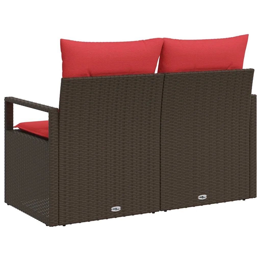 Divano da giardino con cuscino 120 x 62 x 69 cm. polyrattan 42006758