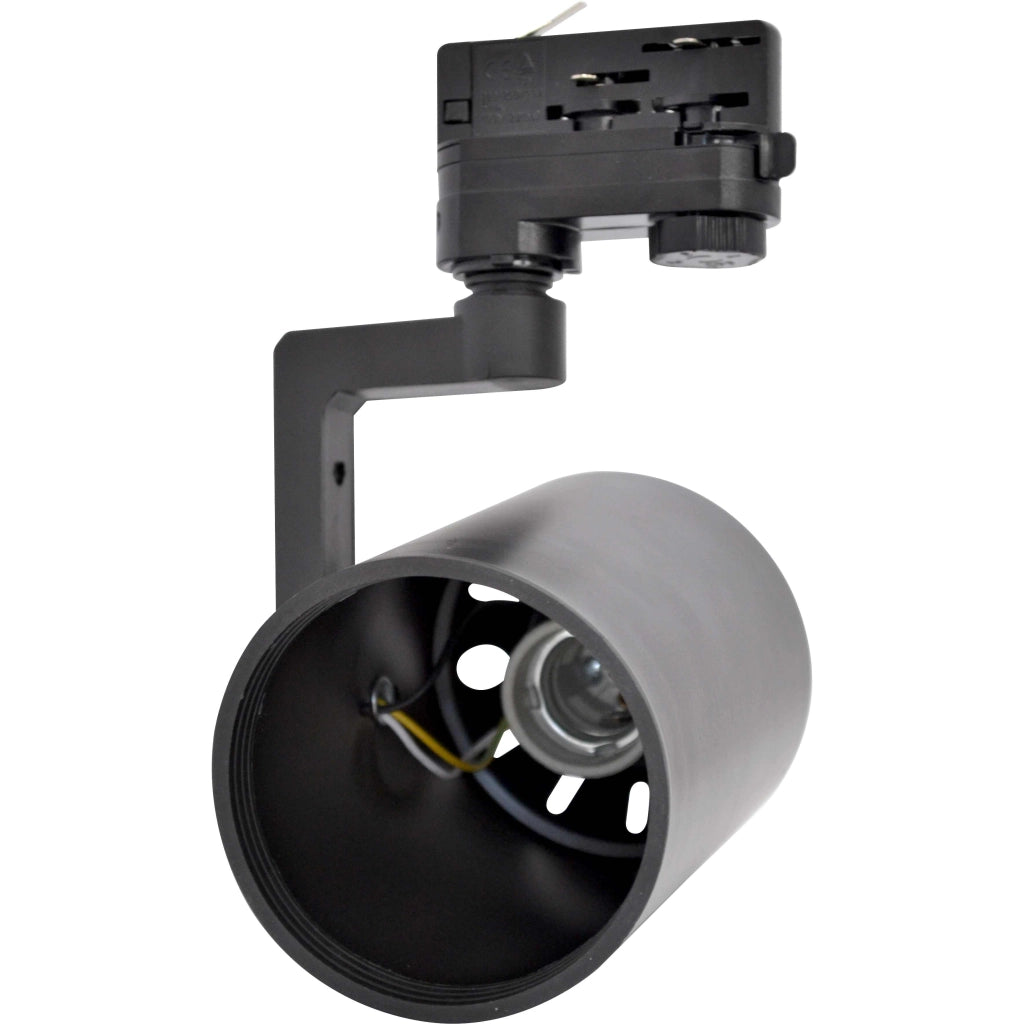 Portalampada per Binario E27 – Track Light Nero, Design Moderno per Illuminazione a Binario