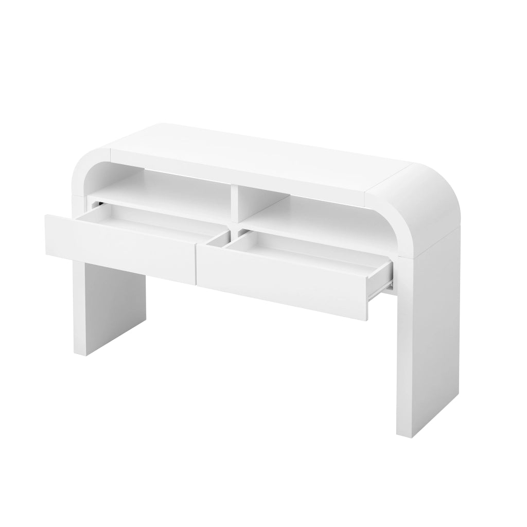 Consolle Ingresso con Cassetti e Ripiani ¨C Xylo ¨C Bianco, Slim