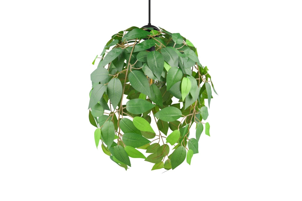 Lampada sospensione LEAVY verde foglie Ø38 E27 catena