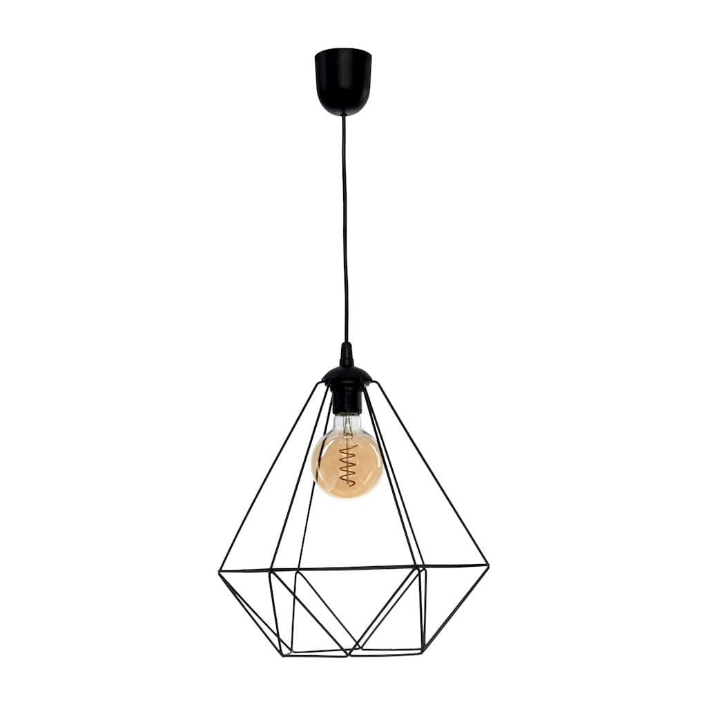 Lampada a sospensione Milagro Basket nera Ø35 E27 60W