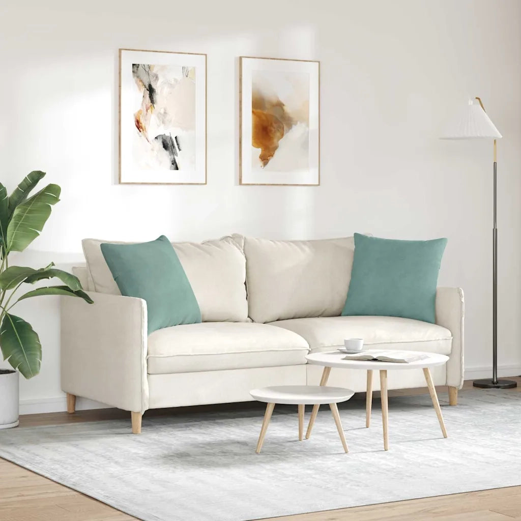 Cuscini da Divano 2 pcs Verde Mare 50 x 50 cm Tessuto in Cords 42013981