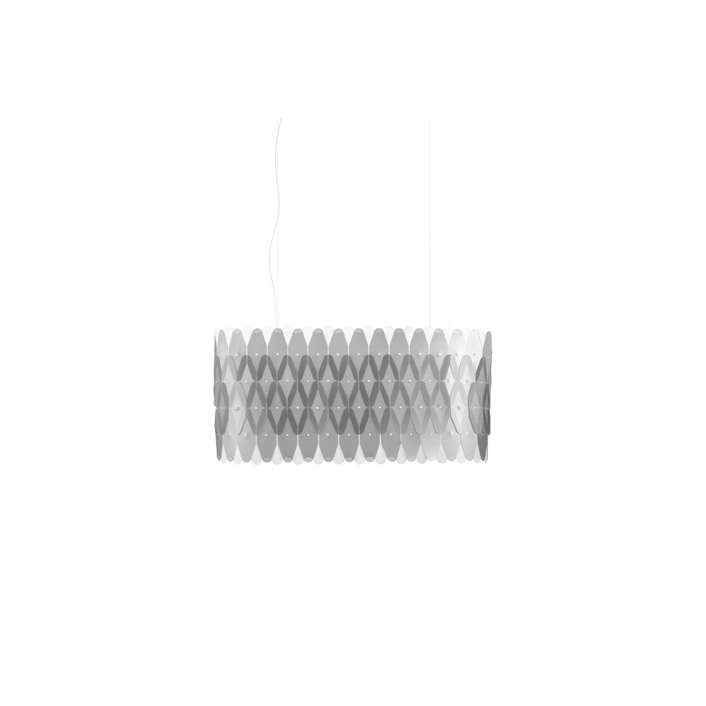 Lampadario Moderno Amanda Polilux ® Argento E Metallo Cromo 6 Luci E27